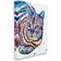 Stupell Industries Fun Striped Rainbow Cat Portrait Framed Art 16x20"