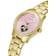 Guess Ladies Trend Heart-Shaped Cut-Thru 38mm Pink Gold-Tone Case & Bracelet