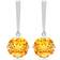 Max-Stone Round-Cut Drop Earrings - White Gold/Citrine
