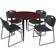 Regency Kahlo Mahogany/Black Dining Set 48" 5