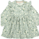 Polarn O. Pyret Baby Dress with Flower Print - Light Green