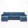 Sofamania Mia Multi-Configuration Sectional Blue Sofa 112" 6 Seater