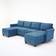 Sofamania Mia Multi-Configuration Sectional Blue Sofa 112" 6 Seater