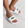 Lacoste Women's Croco 1.0 Synthetic Slides White & Green