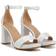 Naturalizer Joy Dress Sandals, Pearl White Satin Fabric, 10.0W Platform Pumps, Block Heels, Non-Slip Outsole Pearl White Satin Fabric 10.0W