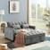 Loveseat Futon Grey Sofa 55.2" 2 Seater