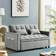 Loveseat Futon Grey Sofa 55.2" 2 Seater