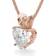 Diamond nexus Heart Cut Filigree Set Pendant Necklace 0.5ct - Rose Gold/Diamond