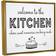 Stupell Industries Welcome to Kitchen Fresh Baked Pie Rustic Phrase Floater Framed Art 21x17"