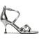 Franco Sarto Shoes Rika Dress Sandal Silver Snake Print Synthetic Buckle Closure Silver Snake Print Synthetic