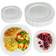 ZLion 60pcs Disposable plates for parties, 30pcs 10.25" & 30pcs 7" sets, Elegant & Classy Design, Reusable plastic plates, White Plates, Party Supplies, Dessert Plates or Appetizer Plates