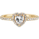 Pandora Elevated Heart Ring - Gold/Transparent