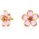 Swarovski Florere stud earrings - Gold/Pink/Transparent