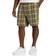 DXL Big and Tall Essentials Plaid Shorts - Olive Multi