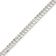 Curved Curb Chain Bracelet - Silver