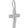 JFL Halo Cross Religious Pendant - White Gold/Diamonds