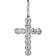 JFL Halo Cross Religious Pendant - White Gold/Diamonds