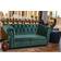 Vega Chesterfield Velvet Spruce Green Sofa 167cm 2-seter