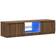 vidaXL Table With LED Light Brown Oak Fernsehschrank 140x35.5cm