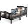 Bed Bath & Beyond Classic Design Kids Wood Toddler Bed Frame with Two Side Safety Guardrails 29x53"