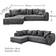 Stella Trading Sentina Anthrazit Sofa 319cm 6-Sitzer