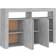 vidaXL 115.5x30x75cm Concrete Grey Sideboard 115.5x75cm