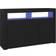 vidaXL 115.5x30x75cm Black Sideboard 115.5x75cm