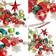 ROSELEAF Shatterproof Red/Green/Gold Christmas Tree Ornament 132