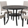 Best Master Furniture Hakan Black/Beige Dining Set 48" 5