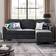 Shintenchi Convertible Sectional Couch Black Sofa 78.7" 3 Seater
