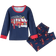 Shein 2pcs/set Boys' Fire Truck Pattern Pajamas Set