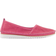 Ulla Popken Leather Slip On 3D Pattern Lined Seam - Magenta