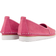 Ulla Popken Leather Slip On 3D Pattern Lined Seam - Magenta