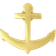 Pinmart Anchor Pin - Gold