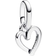 Pandora Freehand Heart Mini Dangle Charm - Silver