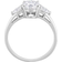 Harmony Three-Stone Engagement Ring - Silver/Transparent