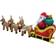 The Holiday Aisle Santa Claus on Sleigh with Three Reindeer Inflatable Figurine 49"