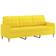 vidaXL 3201006 Light Yellow Sofa 198cm 2Stk. 3-Sitzer