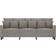 vidaXL Velvet light gray Sofa 78" 3 Seater