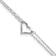 Primal Gold Double Strand Heart Anklet - Silver