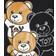 Moschino Kid's Teddy Friends Jersey Maxi T-shirt - Black (HQM03RLAA2060100)