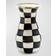 Courtly Check Enamel White/Black Vase 10"