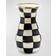 Courtly Check Enamel White/Black Vase 10"