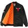 Mitchell & Ness Flight Chicago Bulls Schwarz Satin Bomber Jacke