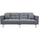 Modern Convertible Dark Grey Sofa 74.8" 2 Seater