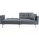 Modern Convertible Dark Grey Sofa 74.8" 2 Seater