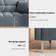 Modern Convertible Dark Grey Sofa 74.8" 2 Seater