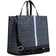 Coach Dempsey Tote 40 In Signature Jacquard With Stripe And Coach Patch - Silver/Denim/Midnight Navy Multi