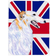 Caroline's Treasures Union Jack Borzoi with English British Flag Chopping Board 15"