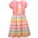 Bonnie Jean Girl's Easter Spring Striped Dress with Cardigan - Coral